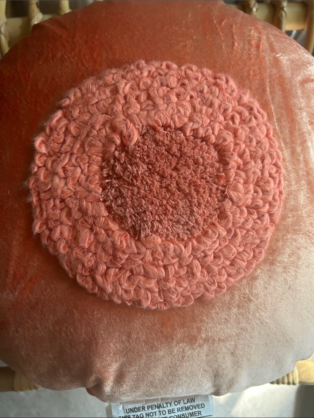 Opalhouse Jungalow 16” Coral Round Tufted Accent Pillow
